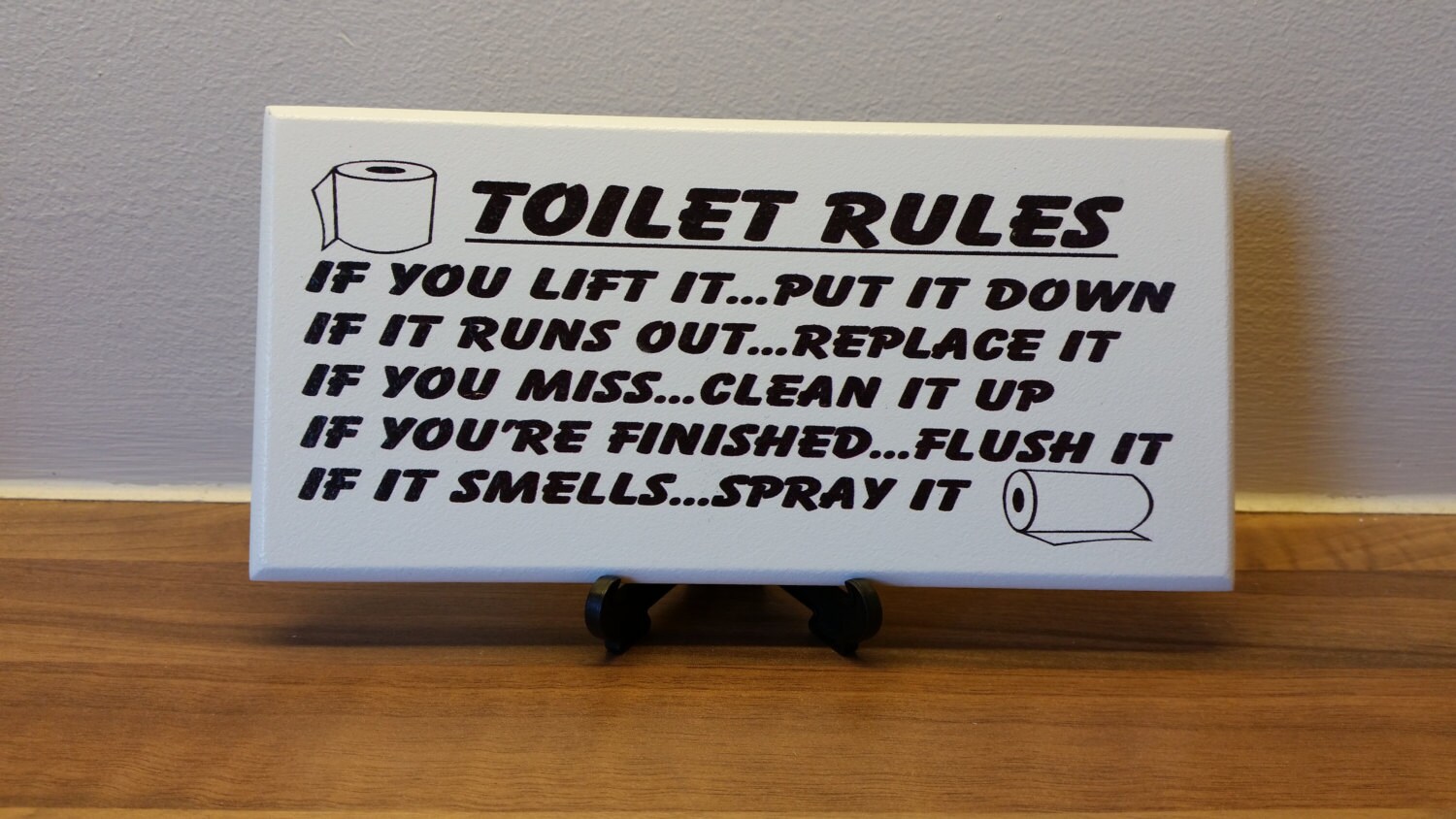 Toilet Sign Plaque Toilet Rules If You Lift It UpPut It