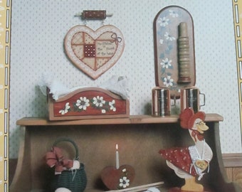 1986 Decorative Folk Art painting " Down Home Hospitality" by June Hodges used book 18 pages