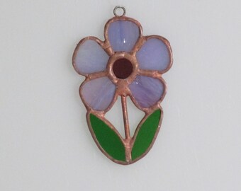 Stained Glass Purple Flower Suncatcher (small)