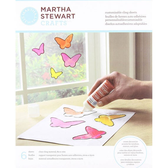 Martha Stewart Crafts Customizable Cling Sheets 33258 6 Sheets