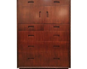 Gentlemen's chest designed by Frank Ll. Wright for Heritage Henredon , from the Taliesin Collection . c. 1955 Model 2000