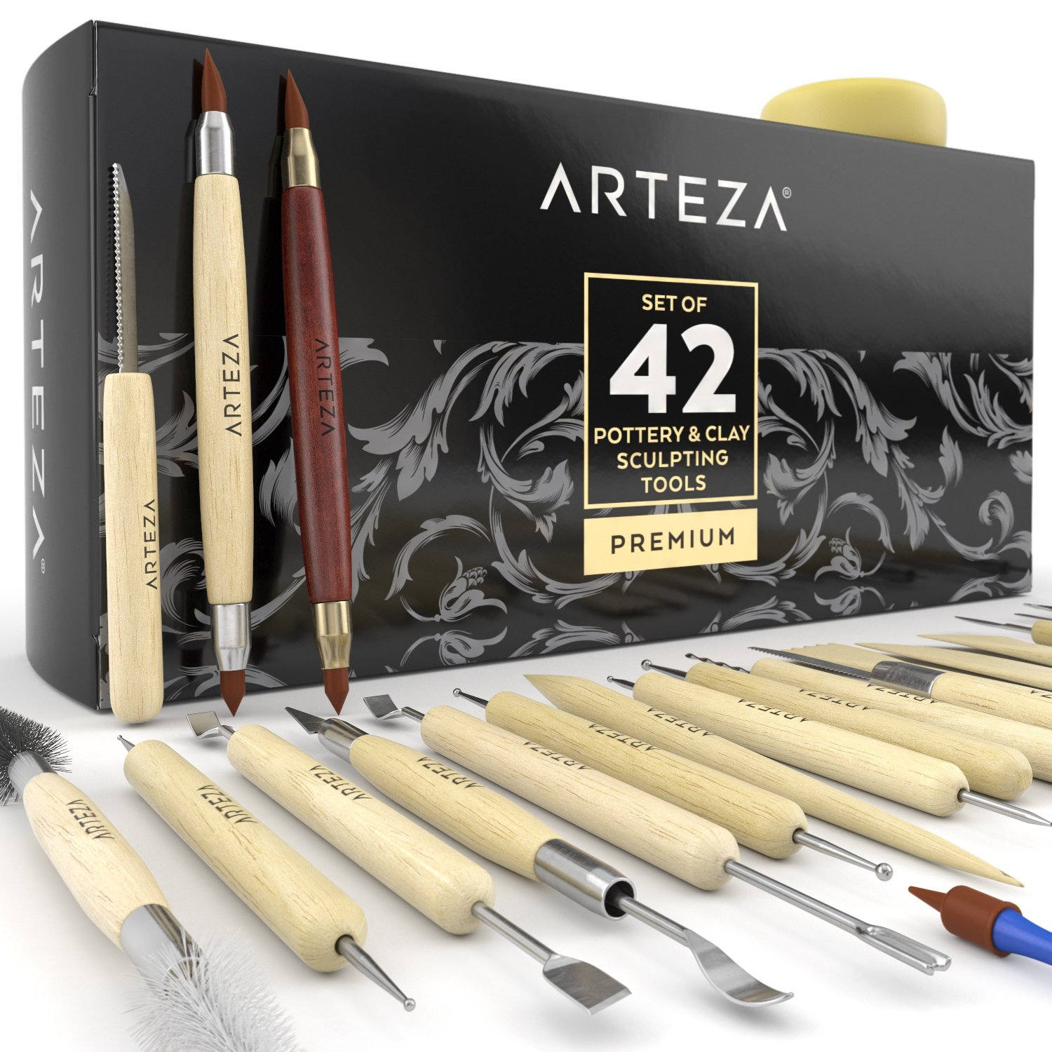 Arteza Pottery & Clay Sculpting Tools Set of 42