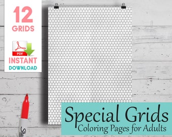 mandala grid paper 12 different grids