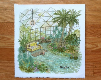 SALE! Conservatory - Original Painting by Nicole Gustafsson