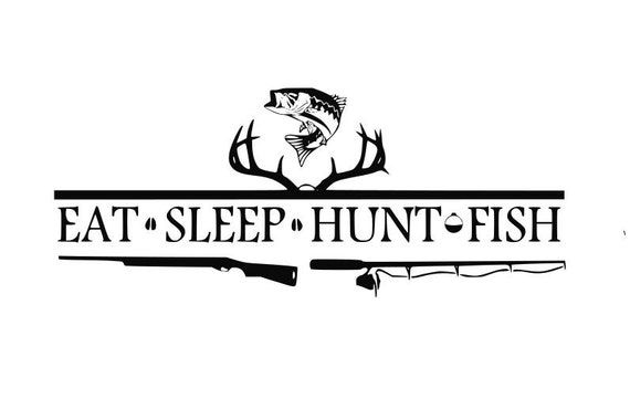 Deer Heads and Antlers Fishing Pole Silhouette SVG DXF and