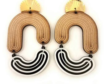 MOD DECO - ripple statement earrings