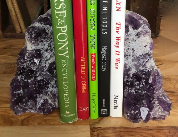 Amethyst Geode Bookends 2.53k, Amethyst Bookends, Amethyst Geode Pair, Purple Crystal Bookends, Standing Amethyst, Bohemian Home