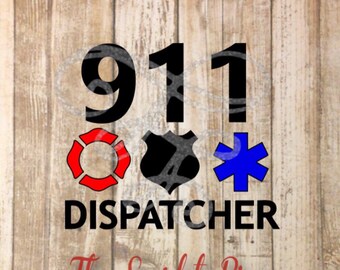 911 Dispatcher svg, dxf, png, eps, pdf, Ambulance, Police, Fire Rescue, Emergency Services