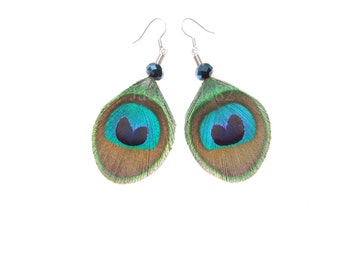 Raquel Large Peacock Post Earrings