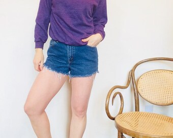 Vintage purple sweatshirt s vintage raglan sweatshirt purple pullover vintage raglan sweatshirt 70s sweatshirt womans s sweatshirt small