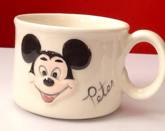 Mickey Mouse Cup with the name Peter, Personalized Cup