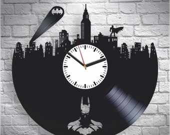 DC Comics Gift For Boy, Batman Vinyl Record Wall Clock, Wall Clock Vintage, Wall Clock Modern, Birthday Gift, Batman Vinyl Wall Clock