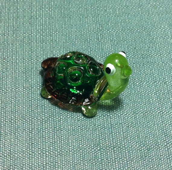 hand blown glass turtle