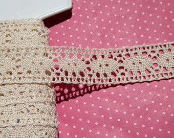 Antique Lace Vintage Lace Trim Cluny Lace Cotton Insertion Lace Ecru