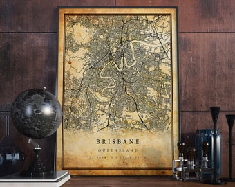 Queensland map | Etsy Queensland map | Etsy