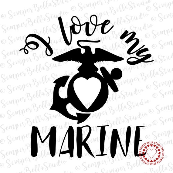Download I Love My Marine Decal USMCMarine CorpsMarine