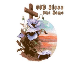 God Bless Our Home 1 Cross Stitch Chart