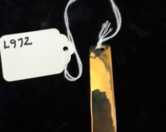 Brass rectangle pendant - pendant only