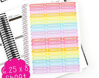 LS184 Spring Cancelled and Rescheduled Stickers! Perfect for the Erin Condren Planner!!!