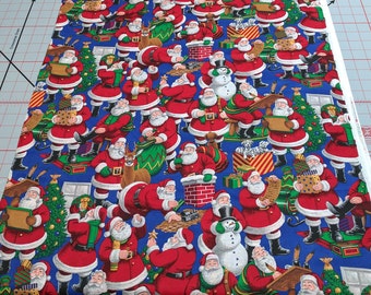 Santa Clause All Over Cotton Fabric