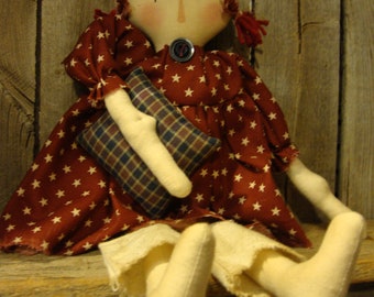 Primitive Raggedy Ann Doll~Raggedy Ann~Raggedy Annie~Doll~Ragdoll