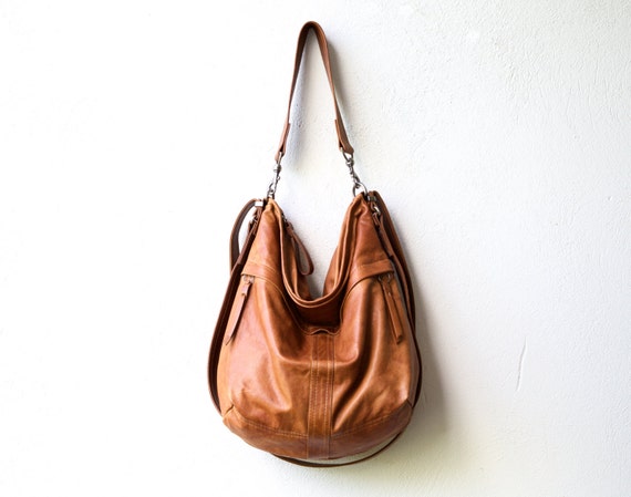 Items similar to leather backpack purse HOBO PACK in soft lightweight Italian leather ...