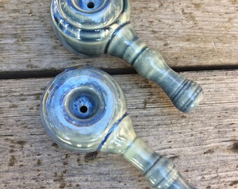Handsome Fine Art Pipe with Homemade Crystaline Glaze.