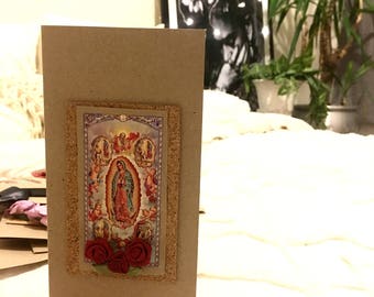 Our Lady Guadaloupe Greeting Blank Card tanned
