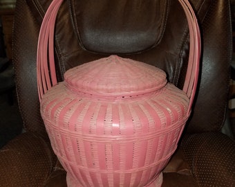 Vintage Wicker Sewing Basket