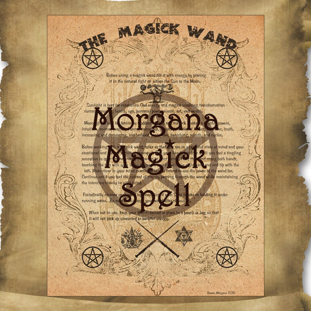 THE MAGICK WAND Digital Download Book of Shadows Page