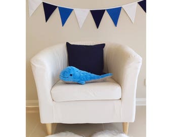 Blue ombre Boys Fabric Bunting Banner Flags