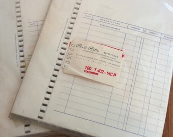 Vintage Post Rite Accounting/Bookkeeping Sheets