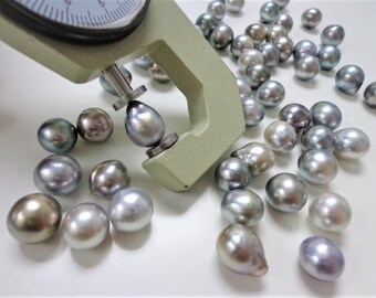 10mm Silver Circle-Baroque Loose Tahitian Pearls