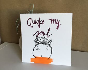 Handmade Watercolor Paint, Inspiration w/ Quote, Art Print