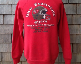 80s vintage San Francisco 49ers sweatshirt - World Champinos 1989 Super Bowl XXIII - Medium - Forty Niners