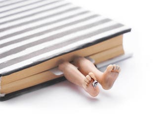 Dead man bookmark. Creepy legs bookmark unusual and funny gift for friend, men, him, dad, boyfriend, teen boy, brother.