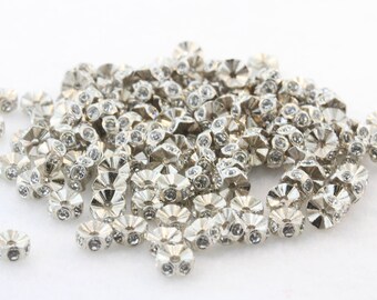 Swarovski Plastic Rondelles (4720) 5mm Silver/Crystal (12 Pieces)