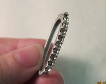 35x18mm, Antiqued, Silver-Plated Pewter Necklace Twister w/ Swarovski Crystal - Available Individually & in Multi-Packs