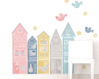 Village Fabric Wall Decal - Landsby - Mej Mej