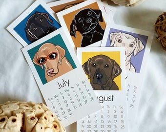 2018 Labrador Retriever Calendar - Printed on Recycled Linen Paper