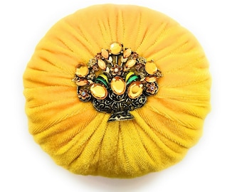 4" Yellow Emery Pincushion / Pin Cushion