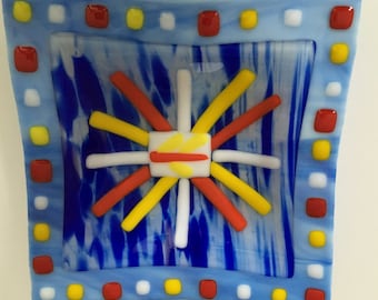 Carnival - a fused glass bowl