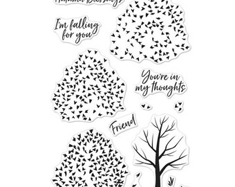 Hero Arts Color Layering Autumn Trees Stamp Set