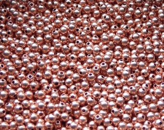 50 pcs - 2 mm copper beads -copper beads - 2 mm beads - round seamless beads -pure copper findings