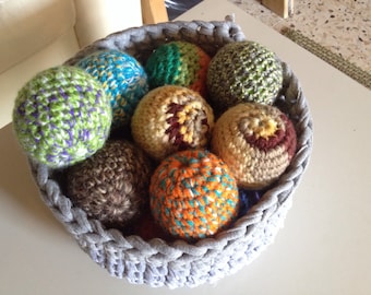 Colorful Crochet Juggling Balls