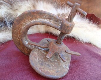 Vintage clamp, Big clamp, Iron clamp, Adjustable vise clamp, Big vulcanizer clamp, Tire repair clamp, Hand press clamp, Vulcanizer clamp