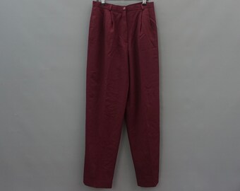 vintage maroon peg trousers