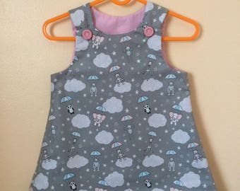 Toddlers handmade character pinafore dress