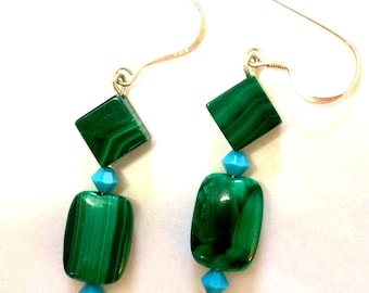 Malachite Earrings