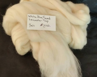 4 Oz's of white Blue faced Leicester Top